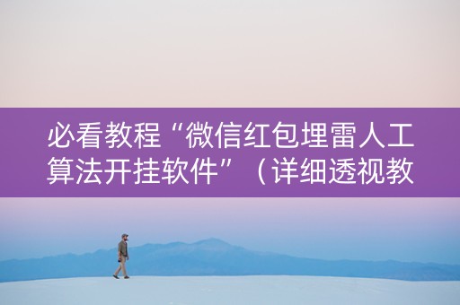 必看教程“微信红包埋雷人工算法开挂软件”（详细透视教程）-哔哩哔哩