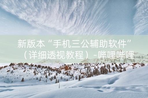 新版本“手机三公辅助软件”（详细透视教程）-哔哩哔哩