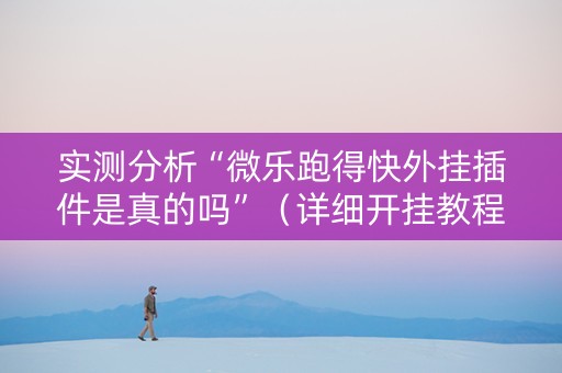 实测分析“微乐跑得快外挂插件是真的吗”（详细开挂教程）-哔哩哔哩