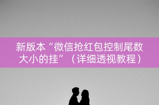 新版本“微信抢红包控制尾数大小的挂”（详细透视教程）-哔哩哔哩