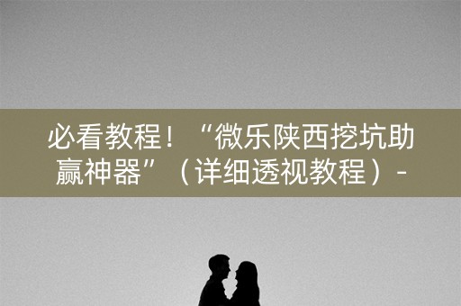 必看教程！“微乐陕西挖坑助赢神器”（详细透视教程）-哔哩哔哩