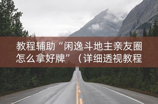 教程辅助“闲逸斗地主亲友圈怎么拿好牌”（详细透视教程）-哔哩哔哩