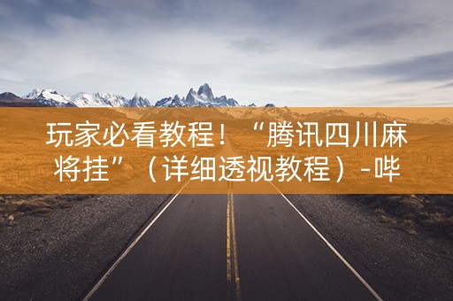 玩家必看教程！“腾讯四川麻将挂”（详细透视教程）-哔哩哔哩