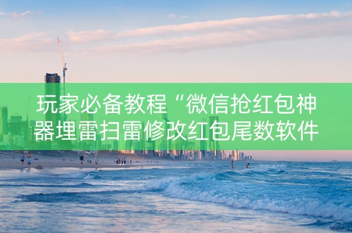 玩家必备教程“微信抢红包神器埋雷扫雷修改红包尾数软件”（详细透视教程）-哔哩哔哩