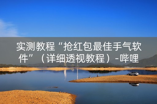 实测教程“抢红包最佳手气软件”（详细透视教程）-哔哩哔哩