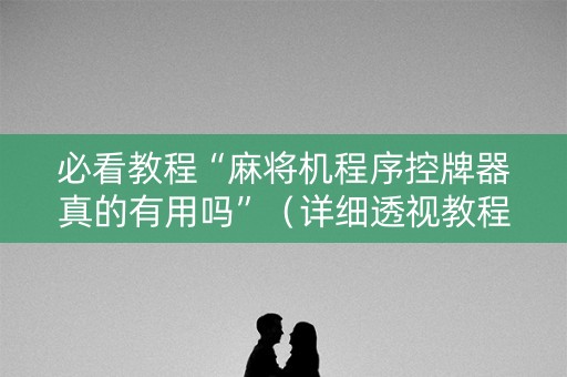 必看教程“麻将机程序控牌器真的有用吗”（详细透视教程）-哔哩哔哩