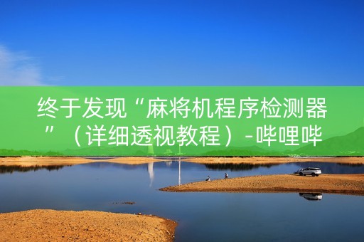 终于发现“麻将机程序检测器”（详细透视教程）-哔哩哔哩