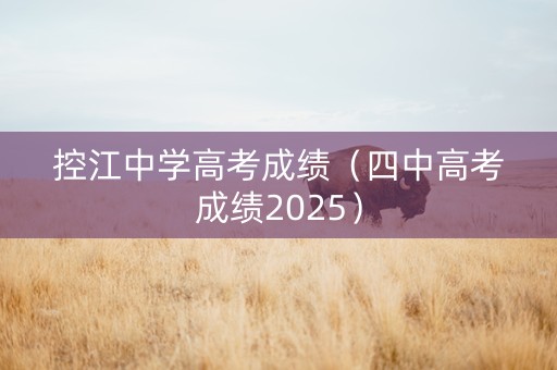 控江中学高考成绩（四中高考成绩2025）