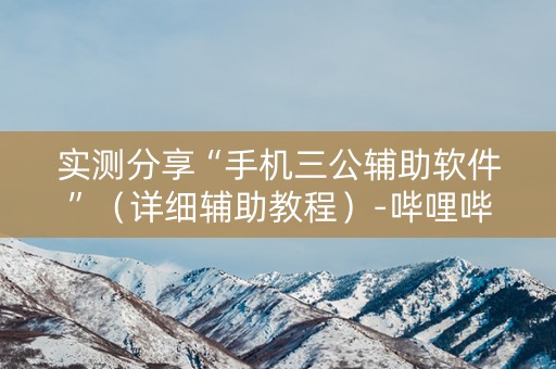实测分享“手机三公辅助软件”（详细辅助教程）-哔哩哔哩