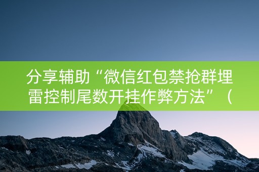分享辅助“微信红包禁抢群埋雷控制尾数开挂作弊方法”（详细透视教程）-哔哩哔哩