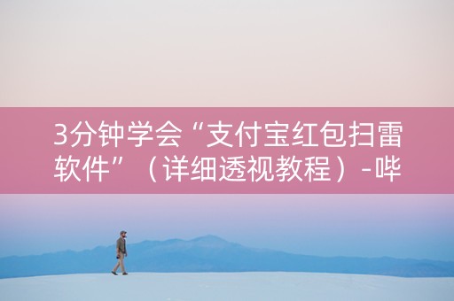 3分钟学会“支付宝红包扫雷软件”（详细透视教程）-哔哩哔哩