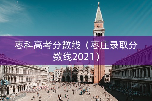 枣科高考分数线（枣庄录取分数线2021）
