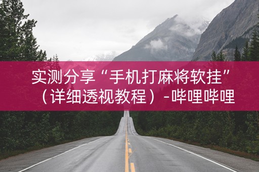 实测分享“手机打麻将软挂”（详细透视教程）-哔哩哔哩