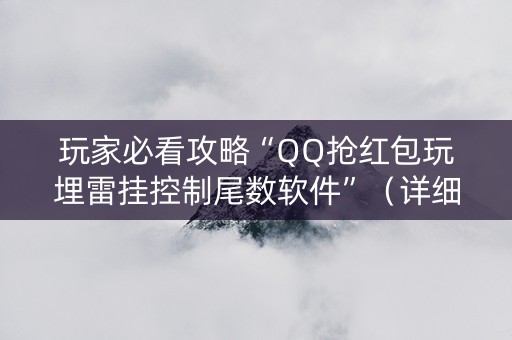 玩家必看攻略“QQ抢红包玩埋雷挂控制尾数软件”（详细透视教程）-哔哩哔哩