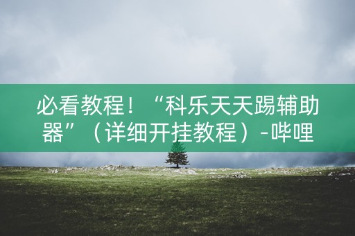 必看教程！“科乐天天踢辅助器”（详细开挂教程）-哔哩哔哩