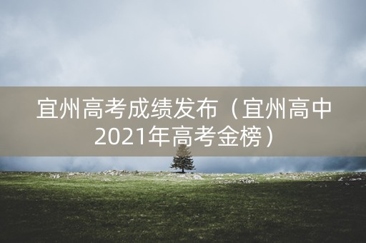 宜州高考成绩发布（宜州高中2021年高考金榜）