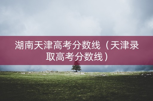 湖南天津高考分数线（天津录取高考分数线）