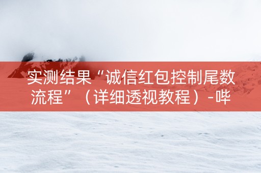 实测结果“诚信红包控制尾数流程”（详细透视教程）-哔哩哔哩