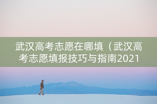 武汉高考志愿在哪填（武汉高考志愿填报技巧与指南2021）