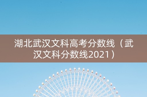 湖北武汉文科高考分数线（武汉文科分数线2021）