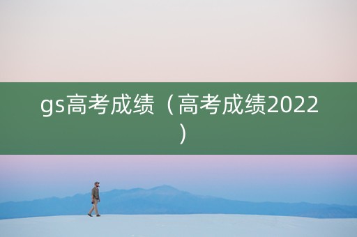gs高考成绩（高考成绩2022）