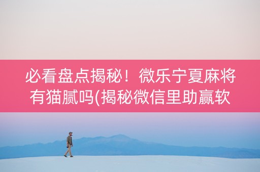 必看盘点揭秘！微乐宁夏麻将有猫腻吗(揭秘微信里助赢软件)