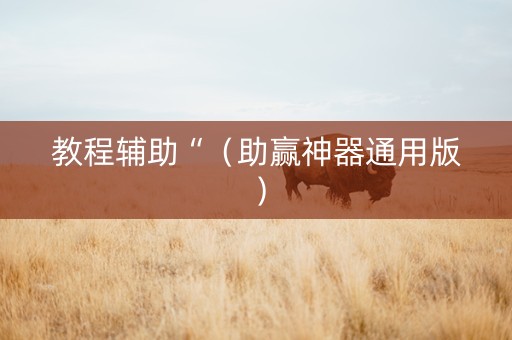 教程辅助“（助赢神器通用版）