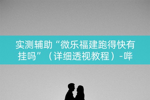 实测辅助“微乐福建跑得快有挂吗”（详细透视教程）-哔哩哔哩