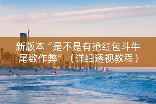 新版本“是不是有抢红包斗牛尾数作弊”（详细透视教程）-哔哩哔哩