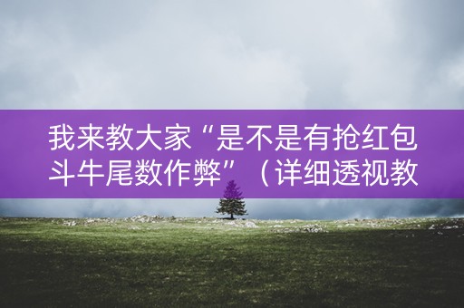 我来教大家“是不是有抢红包斗牛尾数作弊”（详细透视教程）-哔哩哔哩