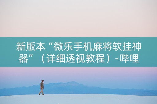 新版本“微乐手机麻将软挂神器”（详细透视教程）-哔哩哔哩