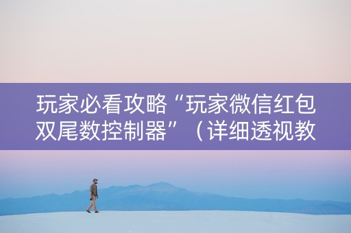 玩家必看攻略“玩家微信红包双尾数控制器”（详细透视教程）-哔哩哔哩