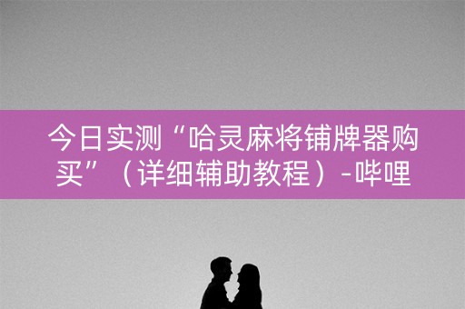 今日实测“哈灵麻将铺牌器购买”（详细辅助教程）-哔哩哔哩