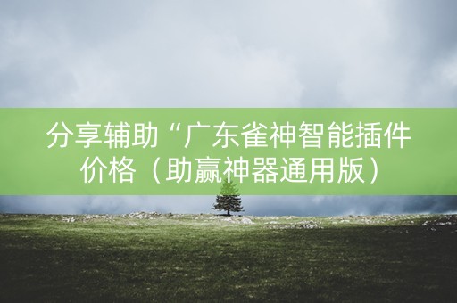 分享辅助“广东雀神智能插件价格（助赢神器通用版）