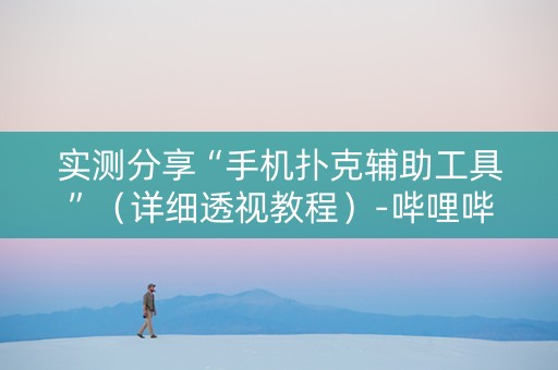 实测分享“手机扑克辅助工具”（详细透视教程）-哔哩哔哩