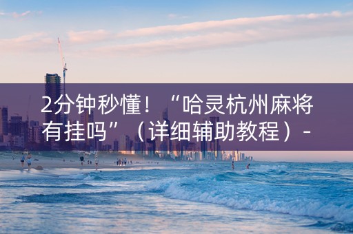 2分钟秒懂！“哈灵杭州麻将有挂吗”（详细辅助教程）-哔哩哔哩