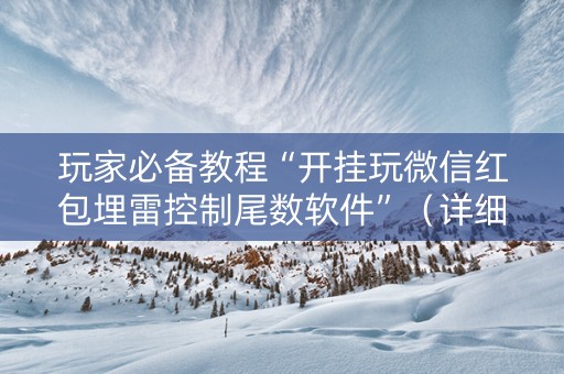玩家必备教程“开挂玩微信红包埋雷控制尾数软件”（详细透视教程）-哔哩哔哩