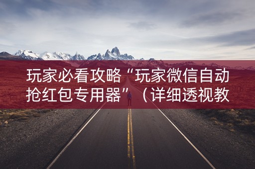 玩家必看攻略“玩家微信自动抢红包专用器”（详细透视教程）-哔哩哔哩