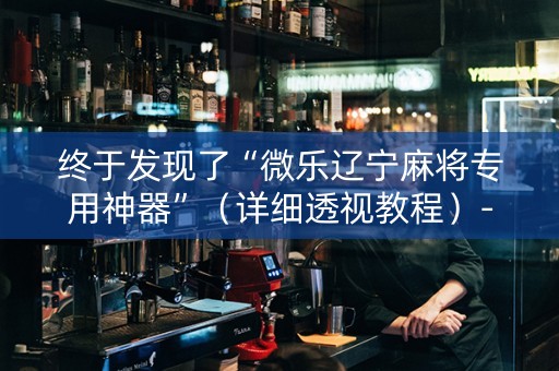 终于发现了“微乐辽宁麻将专用神器”（详细透视教程）-哔哩哔哩