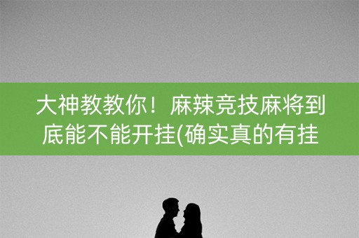 大神教教你！麻辣竞技麻将到底能不能开挂(确实真的有挂)