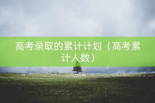 高考录取的累计计划（高考累计人数）