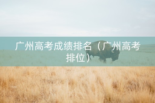 广州高考成绩排名（广州高考排位）