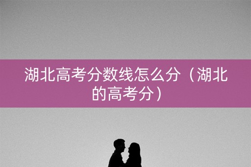 湖北高考分数线怎么分（湖北的高考分）