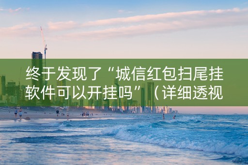 终于发现了“城信红包扫尾挂软件可以开挂吗”（详细透视教程）-哔哩哔哩