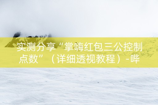 实测分享“掌嗨红包三公控制点数”（详细透视教程）-哔哩哔哩
