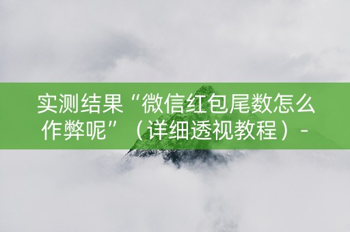 实测结果“微信红包尾数怎么作弊呢”（详细透视教程）-哔哩哔哩