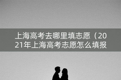 上海高考去哪里填志愿（2021年上海高考志愿怎么填报）