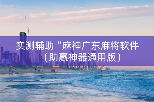 实测辅助“麻神广东麻将软件（助赢神器通用版）