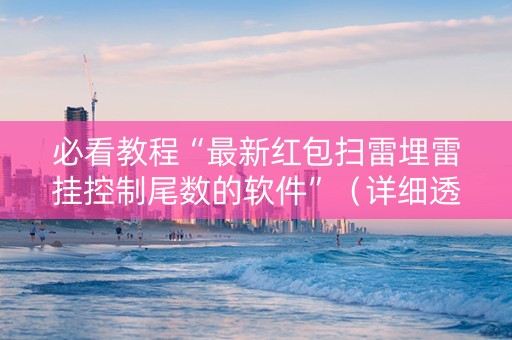 必看教程“最新红包扫雷埋雷挂控制尾数的软件”（详细透视教程）-哔哩哔哩