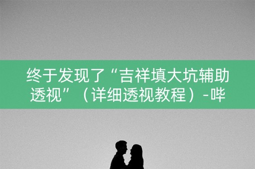 终于发现了“吉祥填大坑辅助透视”（详细透视教程）-哔哩哔哩